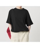 【ビューティ&ユース ユナイテッドアローズ/BEAUTY&YOUTH / UNITED ARROWS】のヘム ドローストリング 5分袖 Tシャツ BLACK|ID: prp329100004983240 ipo3291000000037330985