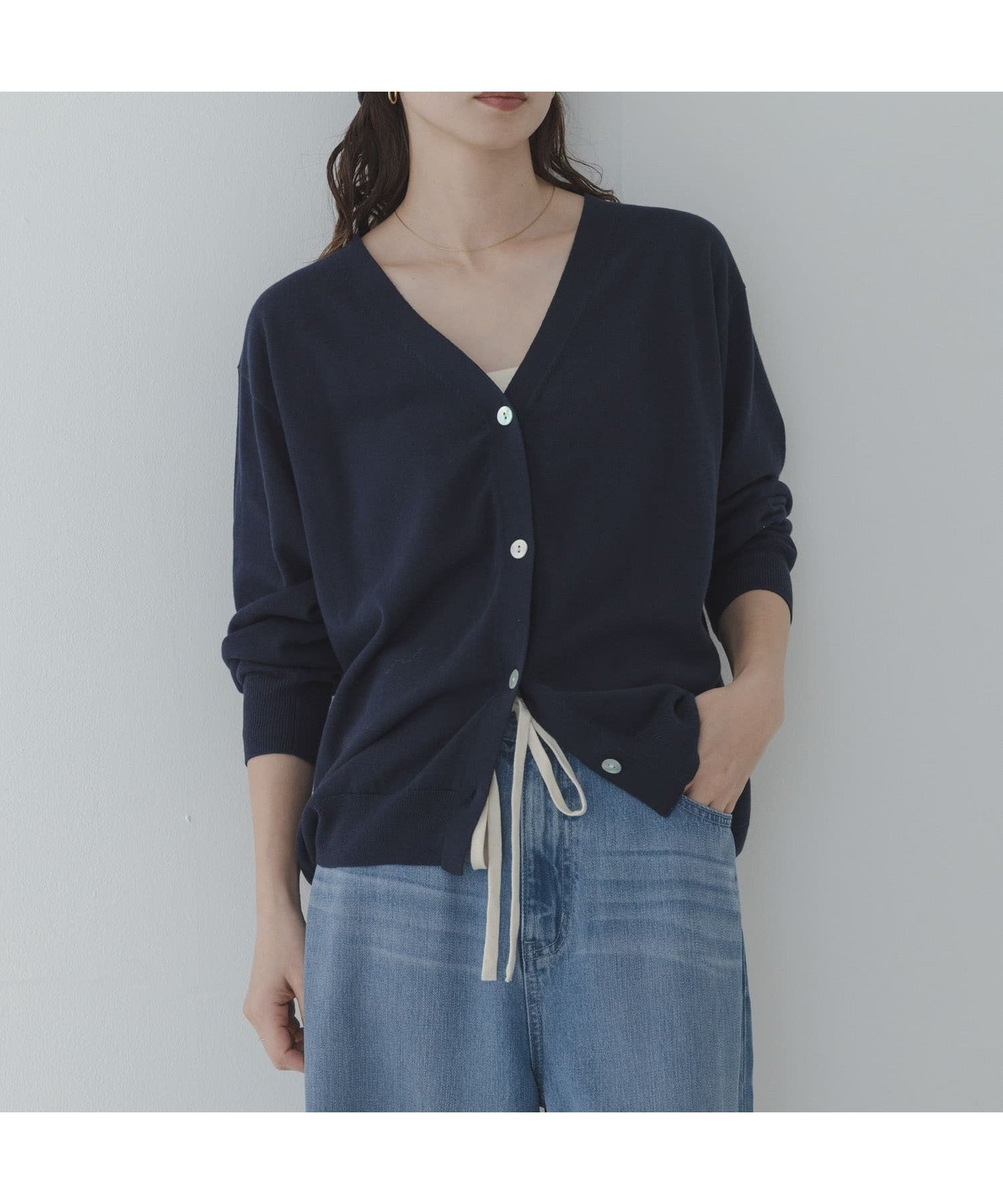 【サニーレーベル/Sonny Label / URBAN RESEARCH】の『WEB限定』クールミストミディカーディガン インテリア・キッズ・メンズ・レディースファッション・服の通販 founy(ファウニー) 　ファッション　Fashion　レディースファッション　Fashion for Women　トップス・カットソー　Cut & Sew Tops　カーディガン・羽織り　Layered Style Cardigans　カーディガン　Cardigan, Knitwear　定番　Standard, Basic Item　S/S・春夏　SS, Spring/Summer, Warm Season　夏　Summer　2026年　2026　2026春夏・S/S　Spring/Summer 2026 SS26　ネイビー|ID: prp329100004983241 ipo3291000000037330989
