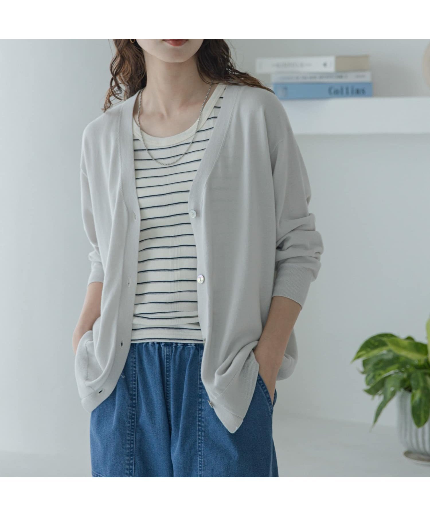 【サニーレーベル/Sonny Label / URBAN RESEARCH】の『WEB限定』クールミストミディカーディガン インテリア・キッズ・メンズ・レディースファッション・服の通販 founy(ファウニー) 　ファッション　Fashion　レディースファッション　Fashion for Women　トップス・カットソー　Cut & Sew Tops　カーディガン・羽織り　Layered Style Cardigans　カーディガン　Cardigan, Knitwear　定番　Standard, Basic Item　S/S・春夏　SS, Spring/Summer, Warm Season　夏　Summer　2026年　2026　2026春夏・S/S　Spring/Summer 2026 SS26　ライトグレー|ID: prp329100004983241 ipo3291000000037330990