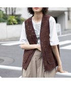 【ニコアンド/niko and】のクラフトレースZIPベスト 大人の最旬トレンドファッション＆コーディネート founy(ファウニー) ファッション Fashion レディースファッション Fashion for Women アウター Coat / Outerwear Collection トップス・カットソー Cut & Sew Tops ベスト&ジレ / 重ね着スタイル Vests & Gilets おすすめ Recommended / Our Picks インナー Innerwear チェック Check, Plaid, Tartan ベスト Vest, Waistcoat ポケット Pocket, Pocket Detail レース Lace, Lace Fabric thumbnail ボルドー|ID: prp329100004983243 ipo3291000000037330999