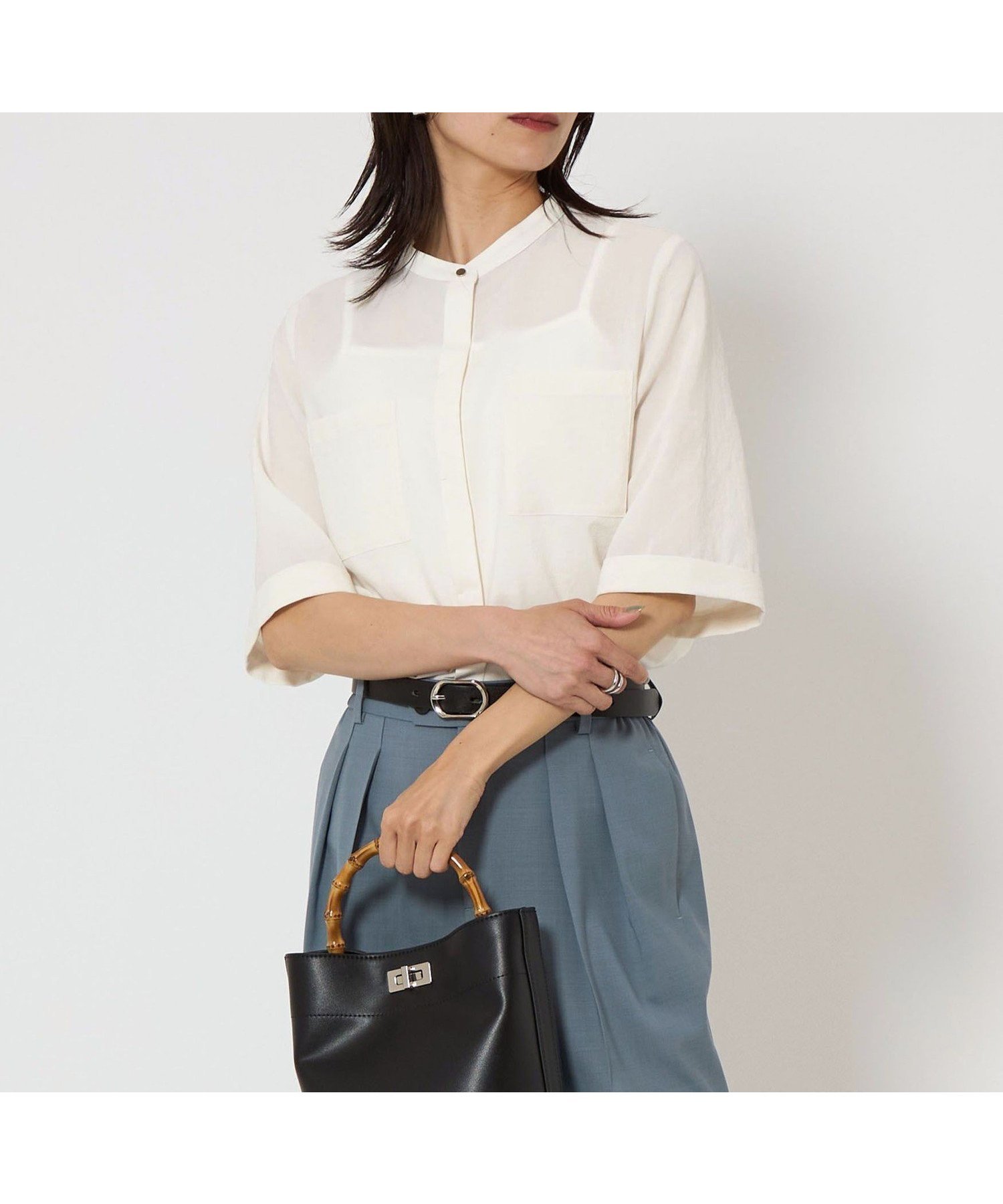 【ユナイテッドアローズ/UNITED ARROWS】のドライポリ ポケット ショートスリーブ シャツ -マシンウォッシャブル- インテリア・キッズ・メンズ・レディースファッション・服の通販 founy(ファウニー) 　ファッション　Fashion　レディースファッション　Fashion for Women　トップス・カットソー　Cut & Sew Tops　シャツ・ブラウス・オフィスカジュアル　Elegant Blouses & Button-Ups　秋　Autumn　ショート　Short, Short Length　シンプル　Simple, Minimal　ストレート　Straight, Straight Cut　スリーブ　Sleeve, Long Sleeve / Short Sleeve　ボトム　Bottoms, Lower Wear　ポケット　Pocket, Pocket Detail　ロング　Long, Long-Length　アウトレット　Outlet / Clearance　おすすめ　Recommended / Our Picks　夏　Summer　ビジネス 仕事 通勤　Business / Work / Commuting　OFF WHITE|ID: prp329100004983247 ipo3291000000037331015