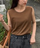 【チャオパニックティピー/CIAOPANIC TYPY】の【販売枚数13万枚突破!!】 抗菌防臭 2WAY配色タンクトップ 大人の最旬トレンドファッション＆コーディネート founy(ファウニー) ファッション Fashion レディースファッション Fashion for Women インナー Innerwear 抗菌 Antibacterial, Bacteria-Resistant サロペット Overalls, Salopette シンプル Simple, Minimal ストライプ Stripe, Striped Pattern スラックス Slacks, Dress Pants タンク Tank Top, Sleeveless Top デニム Denim, Jeans Material トレンド Trend, Trending Now フィット Fit, Slim Fit おすすめ Recommended / Our Picks 夏 Summer thumbnail ブラウン|ID: prp329100004983250 ipo3291000000037331038