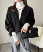 【スタイルドア/STYLEDOOR】のフロント2wayニットVネックプルオーバー ブラック|ID: prp329100004983252 ipo3291000000037331050