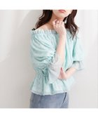 【ナチュラルクチュール/natural couture】のチューリップ柄オフショルペプラムブラウス 大人の最旬トレンドファッション＆コーディネート founy(ファウニー) ファッション Fashion レディースファッション Fashion for Women トップス・カットソー Cut & Sew Tops シャツ・ブラウス・オフィスカジュアル Elegant Blouses & Button-Ups アクセサリー Fashion Accessories 春 Spring シンプル Simple, Minimal チューリップ Tube, Tube Top デニム Denim, Jeans Material バランス Balance, Style Balance フェミニン Feminine, Girly フリル Frill, Ruffle ペプラム Peplum, Flared Hem S/S・春夏 SS, Spring/Summer, Warm Season 再入荷 Restock / Back in Stock 夏 Summer エレガント 上品 Elegant 2026年 2026 2026春夏・S/S Spring/Summer 2026 SS26 thumbnail ブルー|ID: prp329100004983254 ipo3291000000037331059