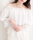 【ナチュラルクチュール/natural couture】のチューリップ柄オフショルペプラムブラウス 大人の最旬トレンドファッション＆コーディネート founy(ファウニー) ファッション Fashion レディースファッション Fashion for Women トップス・カットソー Cut & Sew Tops シャツ・ブラウス・オフィスカジュアル Elegant Blouses & Button-Ups アクセサリー Fashion Accessories 春 Spring シンプル Simple, Minimal チューリップ Tube, Tube Top デニム Denim, Jeans Material バランス Balance, Style Balance フェミニン Feminine, Girly フリル Frill, Ruffle ペプラム Peplum, Flared Hem S/S・春夏 SS, Spring/Summer, Warm Season 再入荷 Restock / Back in Stock 夏 Summer エレガント 上品 Elegant 2026年 2026 2026春夏・S/S Spring/Summer 2026 SS26 thumbnail オフホワイト|ID: prp329100004983254 ipo3291000000037331060