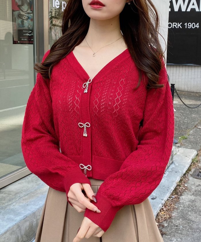 【イング/INGNI】の12Gパターンメッシュリボン釦ニットカーディガン インテリア・キッズ・メンズ・レディースファッション・服の通販 founy(ファウニー) https://founy.com/ ファッション Fashion レディースファッション Fashion for Women トップス・カットソー Cut & Sew Tops ニット Knit Tops & Sweaters カーディガン・羽織り Layered Style Cardigans イエロー Yellow インナー Innerwear 春 Spring カーディガン Cardigan, Knitwear ガーリー Girly, Feminine Style スマホ Smartphone, Mobile Device フェミニン Feminine, Girly フロント Front, Front Design ミニスカート Mini Skirt, Short Skirt リボン Ribbon, Bow おすすめ Recommended / Our Picks |ID: prp329100004983255 ipo3291000000037331063
