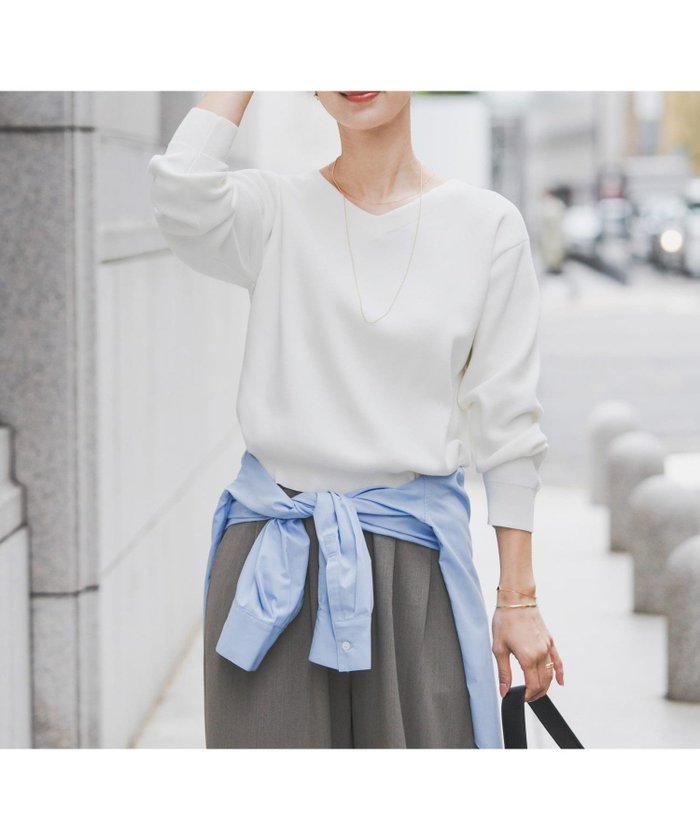 【アーバンリサーチ ドアーズ/URBAN RESEARCH DOORS】の『仁村紗和さん着用』『UR TECH Renew Knit』Vネックプルオーバー インテリア・キッズ・メンズ・レディースファッション・服の通販 founy(ファウニー) https://founy.com/ ファッション Fashion レディースファッション Fashion for Women トップス・カットソー Cut & Sew Tops ニット Knit Tops & Sweaters カジュアルプルオーバー・ニットトップス Pullovers & Knit Tops / Casual Pullovers Vネックトップス V-Neck Tops / V-Cut Neckline Shirts 春 Spring シンプル Simple, Minimal 定番 Standard, Basic Item S/S・春夏 SS, Spring/Summer, Warm Season 夏 Summer エレガント 上品 Elegant 2026年 2026 2026春夏・S/S Spring/Summer 2026 SS26 |ID: prp329100004983256 ipo3291000000037331069