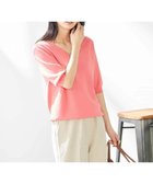 【アー ヴェー ヴェー/a.v.v】の【接触冷感/UVカット/洗える】Vネックハーフスリーブ美ラクるサマーニット ピンク|ID: prp329100004983261 ipo3291000000037331098