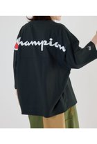 【ロデオクラウンズワイドボウル/RODEO CROWNS WIDE BOWL】のChampion Vネック7分袖トップス 大人の最旬トレンドファッション＆コーディネート founy(ファウニー) ファッション Fashion レディースファッション Fashion for Women トップス・カットソー Cut & Sew Tops Vネックトップス V-Neck Tops / V-Cut Neckline Shirts インナー Innerwear 秋 Autumn カーディガン Cardigan, Knitwear 切替 Switching, Contrast Panel ジャケット Jacket, Outerwear プリント Print, Printed Pattern 別注 Limited Edition, Custom Order おすすめ Recommended / Our Picks thumbnail BLK|ID: prp329100004983268 ipo3291000000037331134