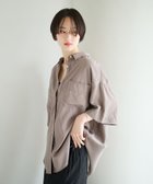 【ベイフロー/BAYFLOW】の簡単ブラウジング仕様 2WAYスタンダート半袖シャツ 大人の最旬トレンドファッション＆コーディネート founy(ファウニー) ファッション Fashion レディースファッション Fashion for Women トップス・カットソー Cut & Sew Tops シャツ・ブラウス・オフィスカジュアル Elegant Blouses & Button-Ups おすすめ Recommended / Our Picks フロント Front, Front Design ブラウジング Blouson Silhouette, Cinched Waist ポケット Pocket, Pocket Detail 人気 Popular, Best Seller 半袖 Short Sleeve, Half Sleeve 羽織 Haori, Light Jacket 長袖 Long Sleeve, Full Sleeve thumbnail ココア57|ID: prp329100004983269 ipo3291000000037331140