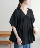 【ディスコート/Discoat】の【WEB限定】袖バルーンシャーリングブラウス 大人の最旬トレンドファッション＆コーディネート founy(ファウニー) ファッション Fashion レディースファッション Fashion for Women トップス・カットソー Cut & Sew Tops シャツ・ブラウス・オフィスカジュアル Elegant Blouses & Button-Ups シャーリング Shirring, Ruched タイトスカート Pencil Skirt, Tight Skirt デニム Denim, Jeans Material リラックス Relax, Relaxed Fit エレガント 上品 Elegant 夏 Summer 春 Spring S/S・春夏 SS, Spring/Summer, Warm Season thumbnail ブラック|ID: prp329100004983274 ipo3291000000037331165