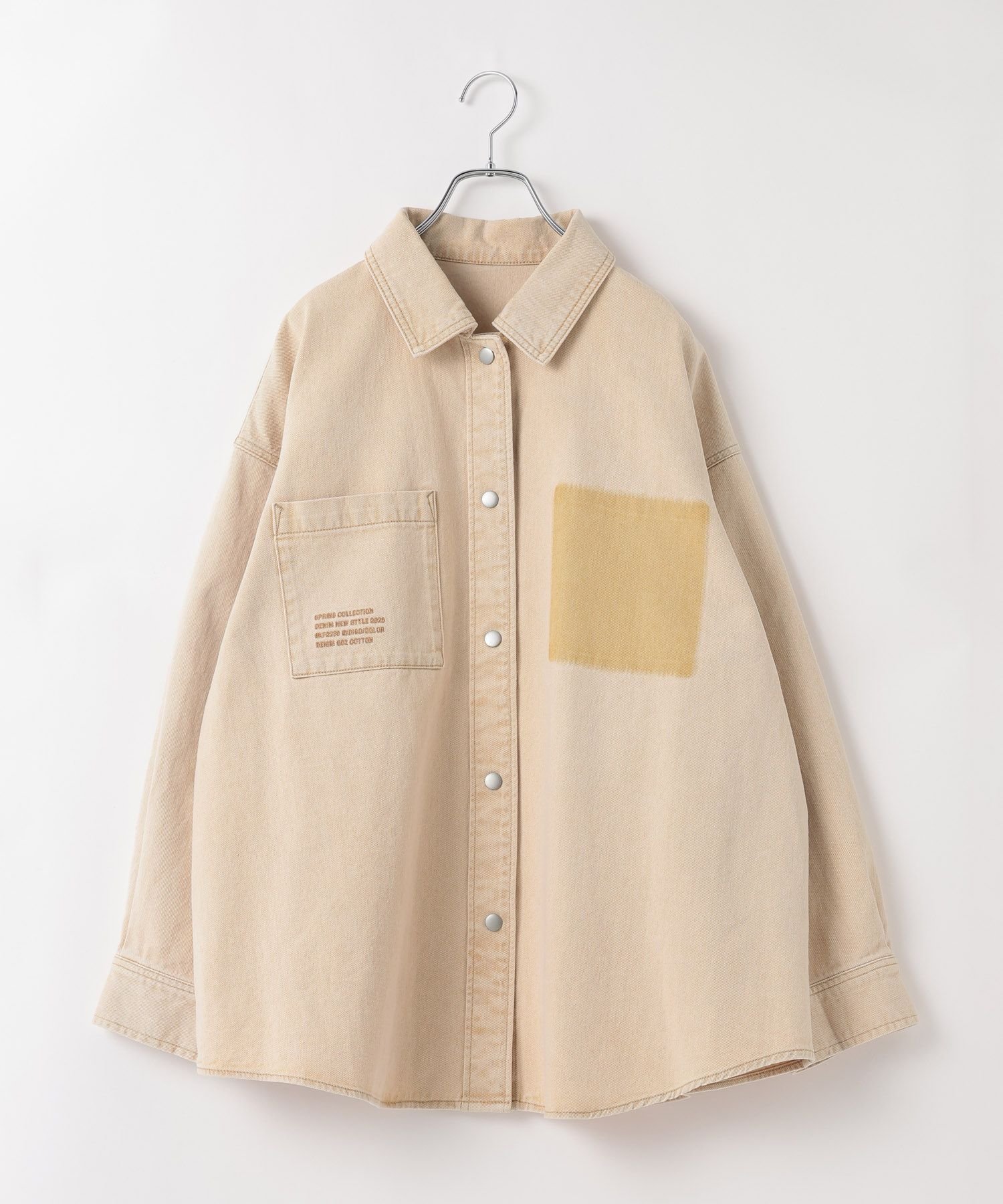【レプシィム ローリーズファーム/LEPSIM LOWRYS FARM】の刺繍BIGデニムシャツ インテリア・キッズ・メンズ・レディースファッション・服の通販 founy(ファウニー) 　ファッション　Fashion　レディースファッション　Fashion for Women　トップス・カットソー　Cut & Sew Tops　シャツ・ブラウス・オフィスカジュアル　Elegant Blouses & Button-Ups　おすすめ　Recommended / Our Picks　デニム　Denim, Jeans Material　定番　Standard, Basic Item　春　Spring　ケミカルクリーム60|ID: prp329100004983287 ipo3291000000037331249