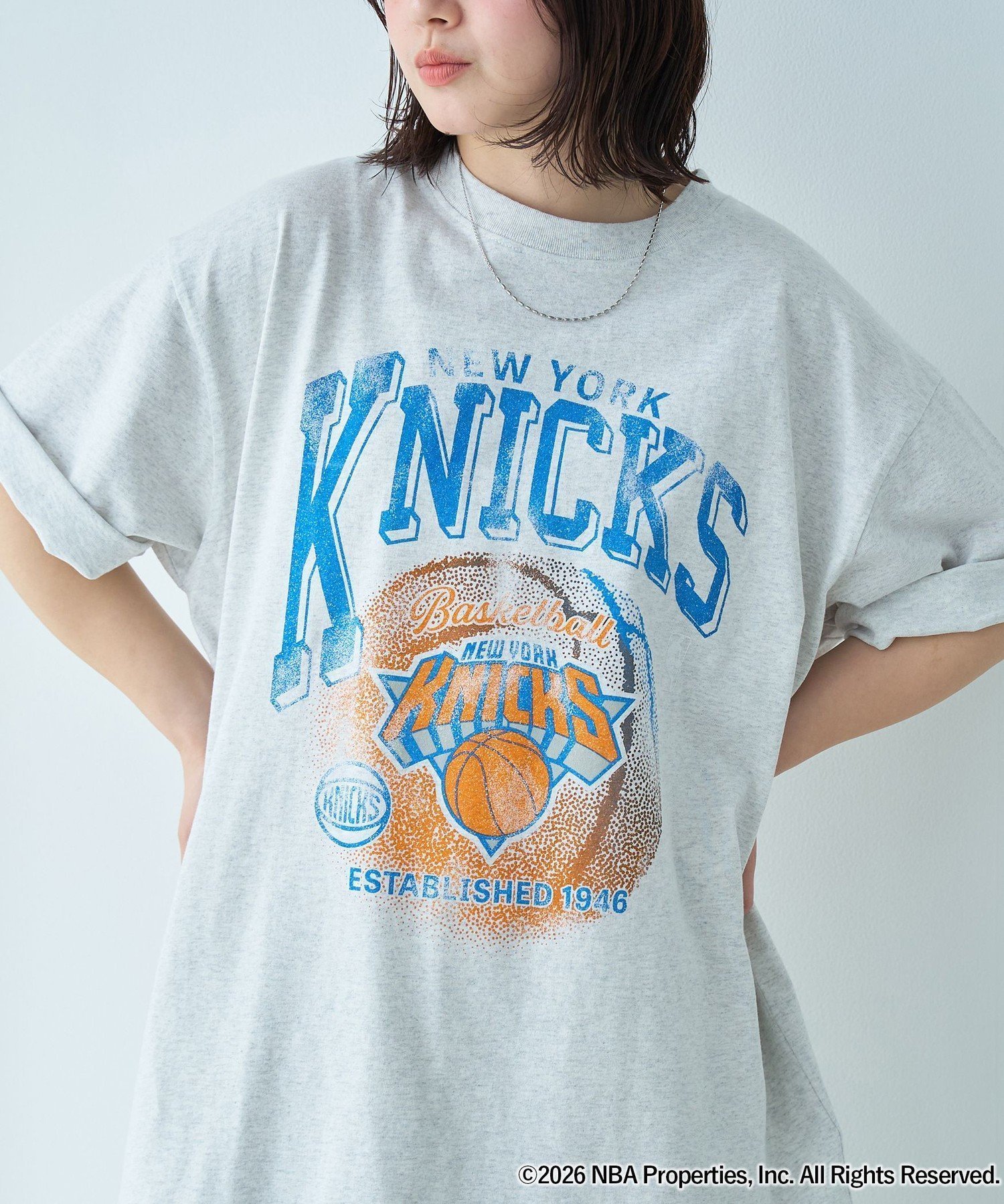 【コーエン/COEN】のNBA別注ヴィンテージライクプリントTシャツ インテリア・キッズ・メンズ・レディースファッション・服の通販 founy(ファウニー) 　ファッション　Fashion　レディースファッション　Fashion for Women　トップス・カットソー　Cut & Sew Tops　シャツ・ブラウス・オフィスカジュアル　Elegant Blouses & Button-Ups　ロングTシャツ・Tシャツ　Longline T-Shirts & Tees　ウォッシュ　Washed Finish　ヴィンテージ　Vintage Style　春　Spring　グラフィック　Graphic, Graphic Design　シンプル　Simple, Minimal　デニム　Denim, Jeans Material　別注　Limited Edition, Custom Order　S/S・春夏　SS, Spring/Summer, Warm Season　おすすめ　Recommended / Our Picks　夏　Summer　2026年　2026　2026春夏・S/S　Spring/Summer 2026 SS26　MD.GRAY|ID: prp329100004983288 ipo3291000000037331255