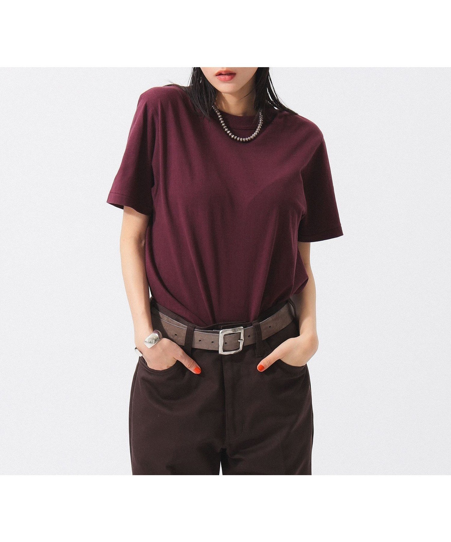 【ビームス ウイメン/BEAMS】のボーイ ベーシック Tシャツ インテリア・キッズ・メンズ・レディースファッション・服の通販 founy(ファウニー) 　ファッション　Fashion　レディースファッション　Fashion for Women　トップス・カットソー　Cut & Sew Tops　シャツ・ブラウス・オフィスカジュアル　Elegant Blouses & Button-Ups　ロングTシャツ・Tシャツ　Longline T-Shirts & Tees　おすすめ　Recommended / Our Picks　インナー　Innerwear　シンプル　Simple, Minimal　フィット　Fit, Slim Fit　ベーシック　Basic, Essential　BORDEAUX|ID: prp329100004983294 ipo3291000000037331288