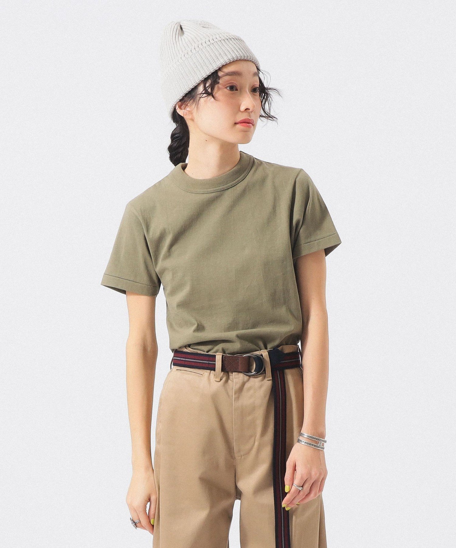 【ビームス ウイメン/BEAMS】のボーイ ベーシック Tシャツ インテリア・キッズ・メンズ・レディースファッション・服の通販 founy(ファウニー) 　ファッション　Fashion　レディースファッション　Fashion for Women　トップス・カットソー　Cut & Sew Tops　シャツ・ブラウス・オフィスカジュアル　Elegant Blouses & Button-Ups　ロングTシャツ・Tシャツ　Longline T-Shirts & Tees　おすすめ　Recommended / Our Picks　インナー　Innerwear　シンプル　Simple, Minimal　フィット　Fit, Slim Fit　ベーシック　Basic, Essential　OLIVE|ID: prp329100004983294 ipo3291000000037331291