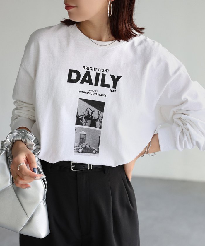 【リベリー/Riberry】のGILDAN DAILYフォトプリントロンT インテリア・キッズ・メンズ・レディースファッション・服の通販 founy(ファウニー) https://founy.com/ ファッション Fashion レディースファッション Fashion for Women トップス・カットソー Cut & Sew Tops ロングTシャツ・Tシャツ Longline T-Shirts & Tees インナー Innerwear 春 Spring 秋 Autumn シンプル Simple, Minimal スタイリッシュ Stylish, Fashionable スラックス Slacks, Dress Pants デニム Denim, Jeans Material 定番 Standard, Basic Item 人気 Popular, Best Seller 長袖 Long Sleeve, Full Sleeve バランス Balance, Style Balance プリント Print, Printed Pattern ベーシック Basic, Essential 楽ちん Easy Fit, Comfortable 冬 Winter / This Winter おすすめ Recommended / Our Picks 夏 Summer |ID: prp329100004983297 ipo3291000000037331304