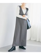 【コカ/COCA】のエンボス Vネックワンピース 大人の最旬トレンドファッション＆コーディネート founy(ファウニー) ファッション Fashion レディースファッション Fashion for Women ワンピース Dresses インナー Innerwear 春 Spring シンプル Simple, Minimal ストレッチ Stretch, Stretchy Fabric スリット Slit, Slit Detail スリーブ Sleeve, Long Sleeve / Short Sleeve 定番 Standard, Basic Item ノースリーブ Sleeveless, No-Sleeve バルーン Balloon, Balloon Silhouette ポケット Pocket, Pocket Detail 無地 Plain, Solid Color ロング Long, Long-Length エレガント 上品 Elegant ビジネス 仕事 通勤 Business / Work / Commuting 2026年 2026 2026春夏・S/S Spring/Summer 2026 SS26 thumbnail Gray|ID: prp329100004983300 ipo3291000000037331330