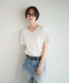 【ベイフロー/BAYFLOW】のV・Uネックで着られる シルケット2WAY半袖Tシャツ 大人の最旬トレンドファッション＆コーディネート founy(ファウニー) ファッション Fashion レディースファッション Fashion for Women トップス・カットソー Cut & Sew Tops シャツ・ブラウス・オフィスカジュアル Elegant Blouses & Button-Ups ロングTシャツ・Tシャツ Longline T-Shirts & Tees おすすめ Recommended / Our Picks シルク Silk, 100% Silk シルケット Silket, Silky Cotton デニム Denim, Jeans Material フロント Front, Front Design 今季 This Season, Current Season 半袖 Short Sleeve, Half Sleeve 夏 Summer thumbnail オフ11|ID: prp329100004983301 ipo3291000000037331333