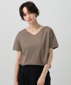 【ベイフロー/BAYFLOW】のV・Uネックで着られる シルケット2WAY半袖Tシャツ 大人の最旬トレンドファッション＆コーディネート founy(ファウニー) ファッション Fashion レディースファッション Fashion for Women トップス・カットソー Cut & Sew Tops シャツ・ブラウス・オフィスカジュアル Elegant Blouses & Button-Ups ロングTシャツ・Tシャツ Longline T-Shirts & Tees おすすめ Recommended / Our Picks シルク Silk, 100% Silk シルケット Silket, Silky Cotton デニム Denim, Jeans Material フロント Front, Front Design 今季 This Season, Current Season 半袖 Short Sleeve, Half Sleeve 夏 Summer thumbnail モカ59|ID: prp329100004983301 ipo3291000000037331335