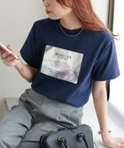 【ディスコート/Discoat】の【WEB限定/新色追加!】アソート箔プリントTシャツ 大人の最旬トレンドファッション＆コーディネート founy(ファウニー) ファッション Fashion レディースファッション Fashion for Women トップス・カットソー Cut & Sew Tops シャツ・ブラウス・オフィスカジュアル Elegant Blouses & Button-Ups ロングTシャツ・Tシャツ Longline T-Shirts & Tees インナー Innerwear キャミワンピース Cami Dress, Slip Dress コンパクト Compact, Small Size シンプル Simple, Minimal トレンド Trend, Trending Now バランス Balance, Style Balance ビスチェ Bustier, Corset Top プリント Print, Printed Pattern ボトム Bottoms, Lower Wear thumbnail ネイビー|ID: prp329100004983304 ipo3291000000037331350