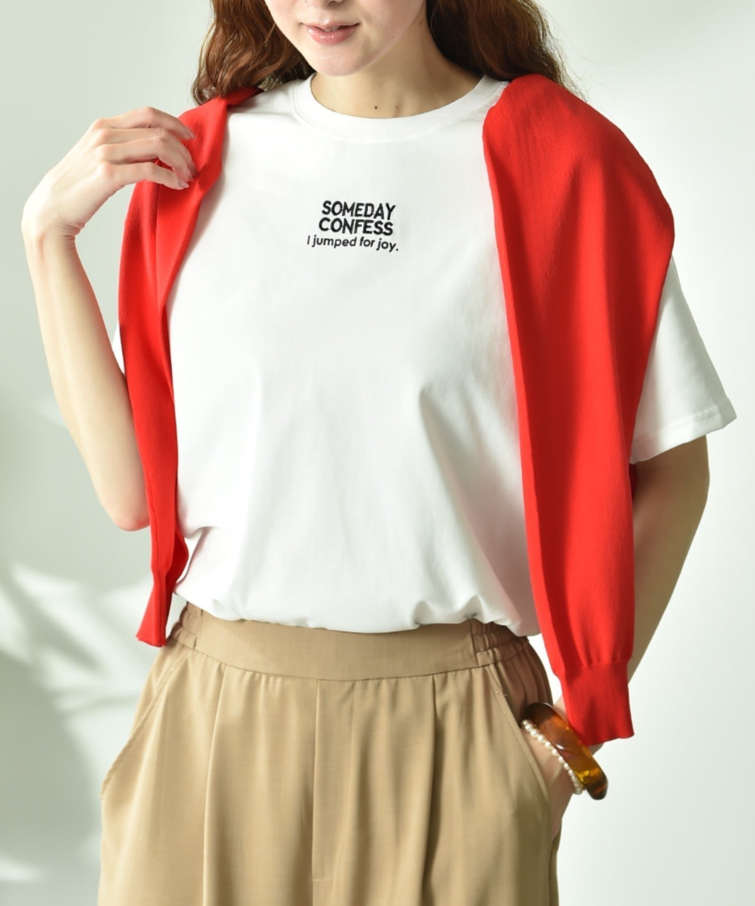 【インタープラネット/INTERPLANET】の【UV・接触冷感】アソートプリントオーバーサイズTシャツ インテリア・キッズ・メンズ・レディースファッション・服の通販 founy(ファウニー) 　ファッション　Fashion　レディースファッション　Fashion for Women　トップス・カットソー　Cut & Sew Tops　シャツ・ブラウス・オフィスカジュアル　Elegant Blouses & Button-Ups　ロングTシャツ・Tシャツ　Longline T-Shirts & Tees　シンプル　Simple, Minimal　フロント　Front, Front Design　ベーシック　Basic, Essential　ボトム　Bottoms, Lower Wear　夏　Summer　旅行　Travel　オフホワイト|ID: prp329100004983306 ipo3291000000037331361