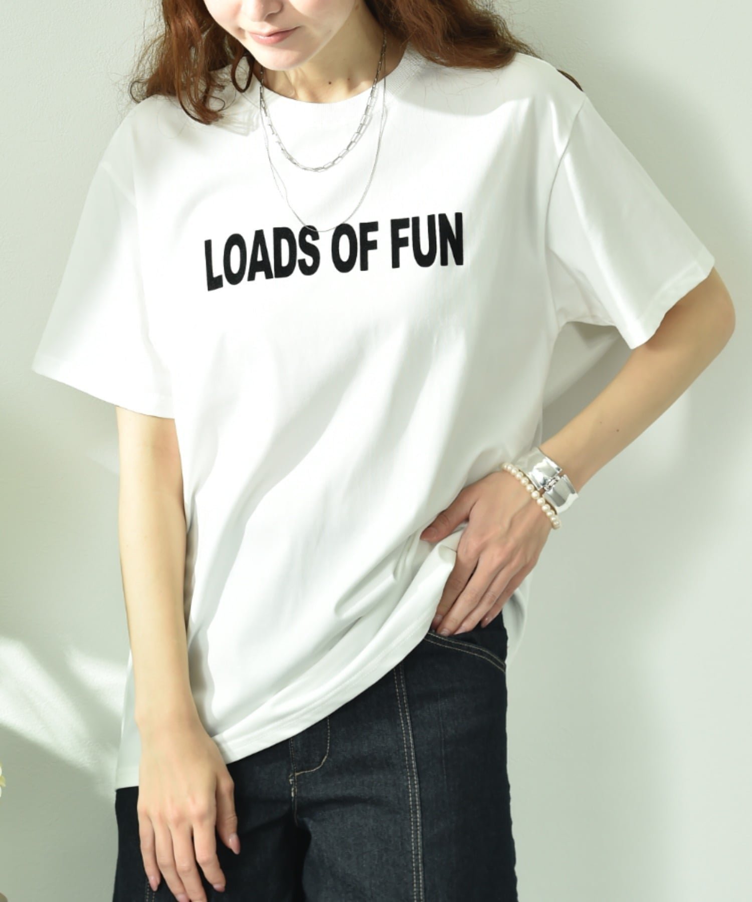 【インタープラネット/INTERPLANET】の【UV・接触冷感】アソートプリントオーバーサイズTシャツ インテリア・キッズ・メンズ・レディースファッション・服の通販 founy(ファウニー) 　ファッション　Fashion　レディースファッション　Fashion for Women　トップス・カットソー　Cut & Sew Tops　シャツ・ブラウス・オフィスカジュアル　Elegant Blouses & Button-Ups　ロングTシャツ・Tシャツ　Longline T-Shirts & Tees　シンプル　Simple, Minimal　フロント　Front, Front Design　ベーシック　Basic, Essential　ボトム　Bottoms, Lower Wear　夏　Summer　旅行　Travel　その他 オフホワイト|ID: prp329100004983306 ipo3291000000037331363