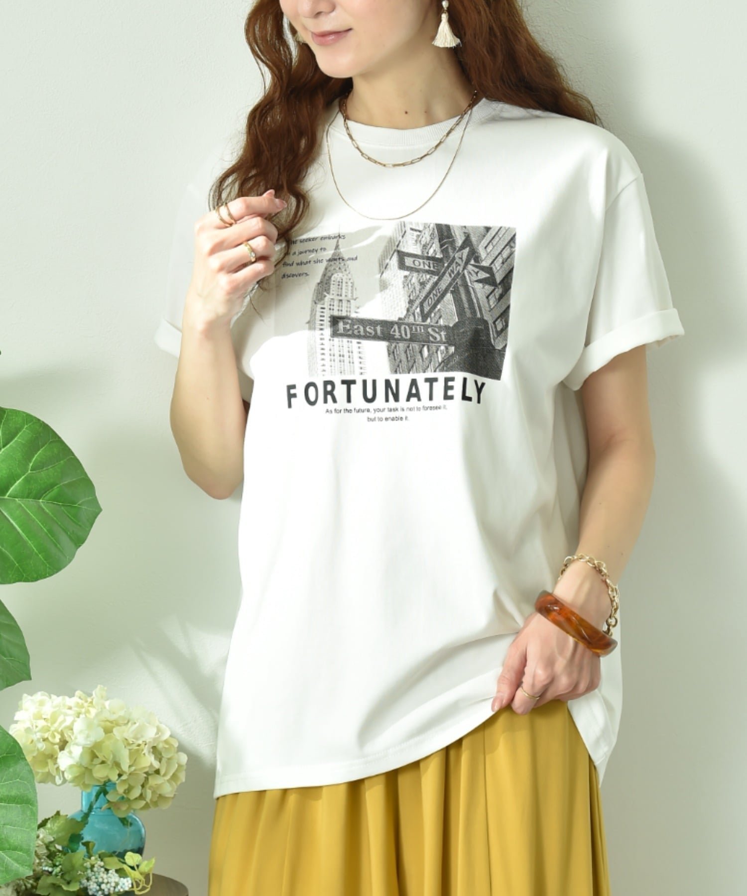 【インタープラネット/INTERPLANET】の【UV・接触冷感】アソートプリントオーバーサイズTシャツ インテリア・キッズ・メンズ・レディースファッション・服の通販 founy(ファウニー) 　ファッション　Fashion　レディースファッション　Fashion for Women　トップス・カットソー　Cut & Sew Tops　シャツ・ブラウス・オフィスカジュアル　Elegant Blouses & Button-Ups　ロングTシャツ・Tシャツ　Longline T-Shirts & Tees　シンプル　Simple, Minimal　フロント　Front, Front Design　ベーシック　Basic, Essential　ボトム　Bottoms, Lower Wear　夏　Summer　旅行　Travel　幾何学 オフホワイト|ID: prp329100004983306 ipo3291000000037331365
