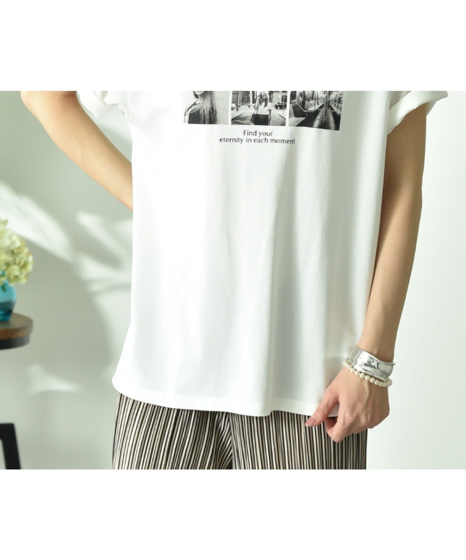 【インタープラネット/INTERPLANET】の【UV・接触冷感】アソートプリントオーバーサイズTシャツ インテリア・キッズ・メンズ・レディースファッション・服の通販 founy(ファウニー) 　ファッション　Fashion　レディースファッション　Fashion for Women　トップス・カットソー　Cut & Sew Tops　シャツ・ブラウス・オフィスカジュアル　Elegant Blouses & Button-Ups　ロングTシャツ・Tシャツ　Longline T-Shirts & Tees　シンプル　Simple, Minimal　フロント　Front, Front Design　ベーシック　Basic, Essential　ボトム　Bottoms, Lower Wear　夏　Summer　旅行　Travel　配色 オフホワイト|ID: prp329100004983306 ipo3291000000037331367