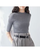 【ミラオーウェン/Mila Owen】のUVケア半袖シアーリブニット GRY[006]|ID: prp329100004983319 ipo3291000000037331466