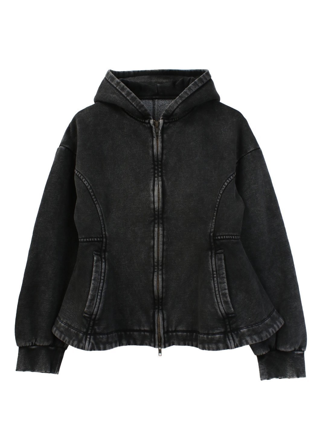 【コエル/COEL】のピグメントぺプラムジップパーカー インテリア・キッズ・メンズ・レディースファッション・服の通販 founy(ファウニー) 　ファッション　Fashion　レディースファッション　Fashion for Women　トップス・カットソー　Cut & Sew Tops　レディースパーカー・カジュアルフーディー　Casual Hoodies & Sweatshirts　シェイプ　Shape, Slim Fit　セットアップ　Set-Up, Coordinated Outfit　チュール　Tulip, Tulip Motif　パターン　Pattern, Design Print　ビンテージ　Vintage, Retro Style　ペプラム　Peplum, Flared Hem　チャコール|ID: prp329100004983322 ipo3291000000037331483