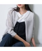 【インディヴィ/INDIVI】の【洗える/コットン】メッシュジップニットカーディガン ライトグレー|ID: prp329100004983326 ipo3291000000037331505