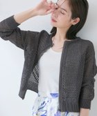 【インディヴィ/INDIVI】の【洗える/コットン】メッシュジップニットカーディガン チャコールグレー|ID: prp329100004983326 ipo3291000000037331506