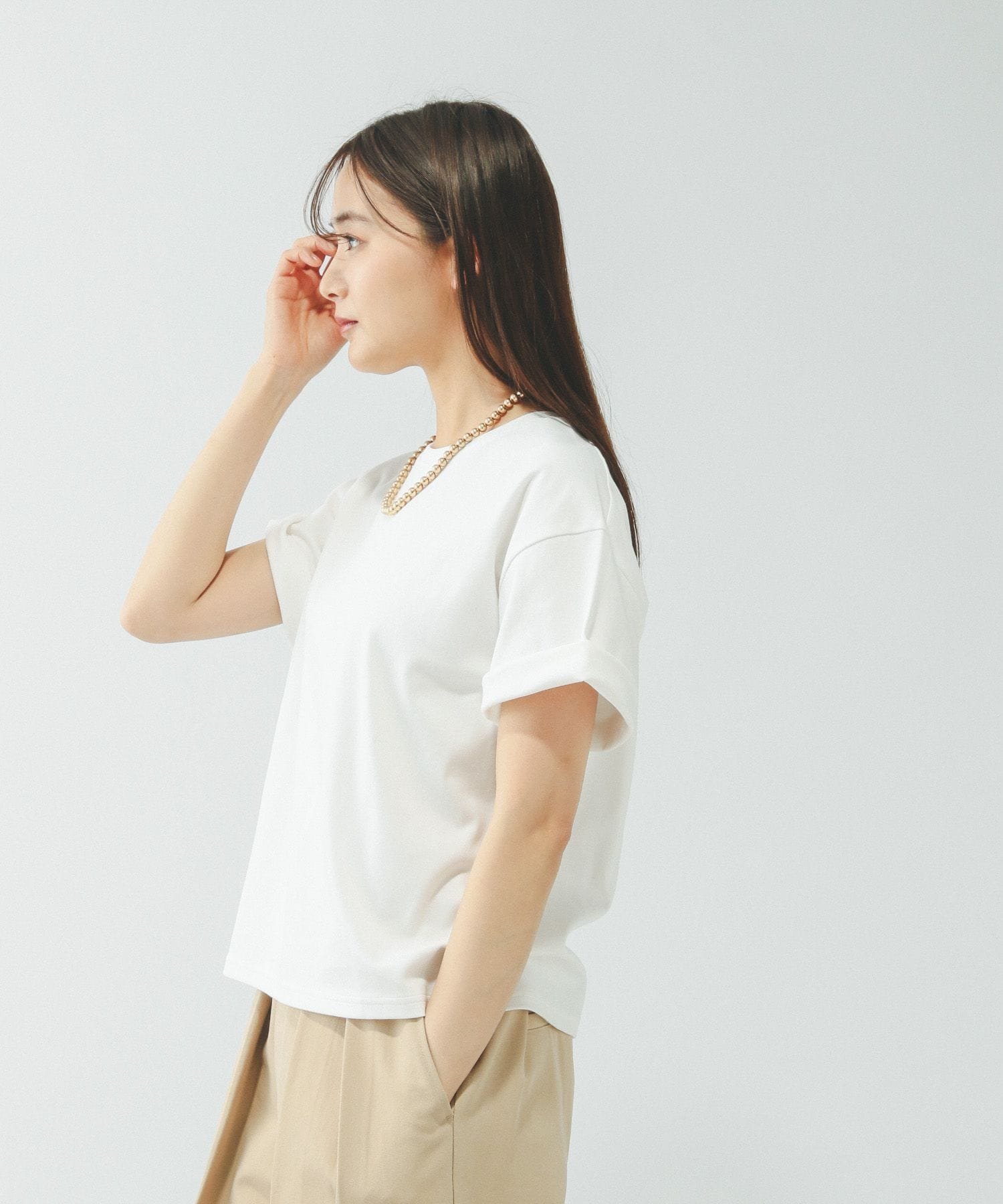 【グローバルワーク/GLOBAL WORK】のFffit エフィット/汚れ落ちやすいクルーネック半袖/645044 インテリア・キッズ・メンズ・レディースファッション・服の通販 founy(ファウニー) 　ファッション　Fashion　レディースファッション　Fashion for Women　トップス・カットソー　Cut & Sew Tops　おすすめ　Recommended / Our Picks　インナー　Innerwear　シンプル　Simple, Minimal　ジャケット　Jacket, Outerwear　フィット　Fit, Slim Fit　プチプライス・低価格　Affordable / Budget Price　ベーシック　Basic, Essential　ボトム　Bottoms, Lower Wear　リラックス　Relax, Relaxed Fit　ビジネス 仕事 通勤　Business / Work / Commuting　半袖　Short Sleeve, Half Sleeve　無地　Plain, Solid Color　オフ06|ID: prp329100004983334 ipo3291000000037331572