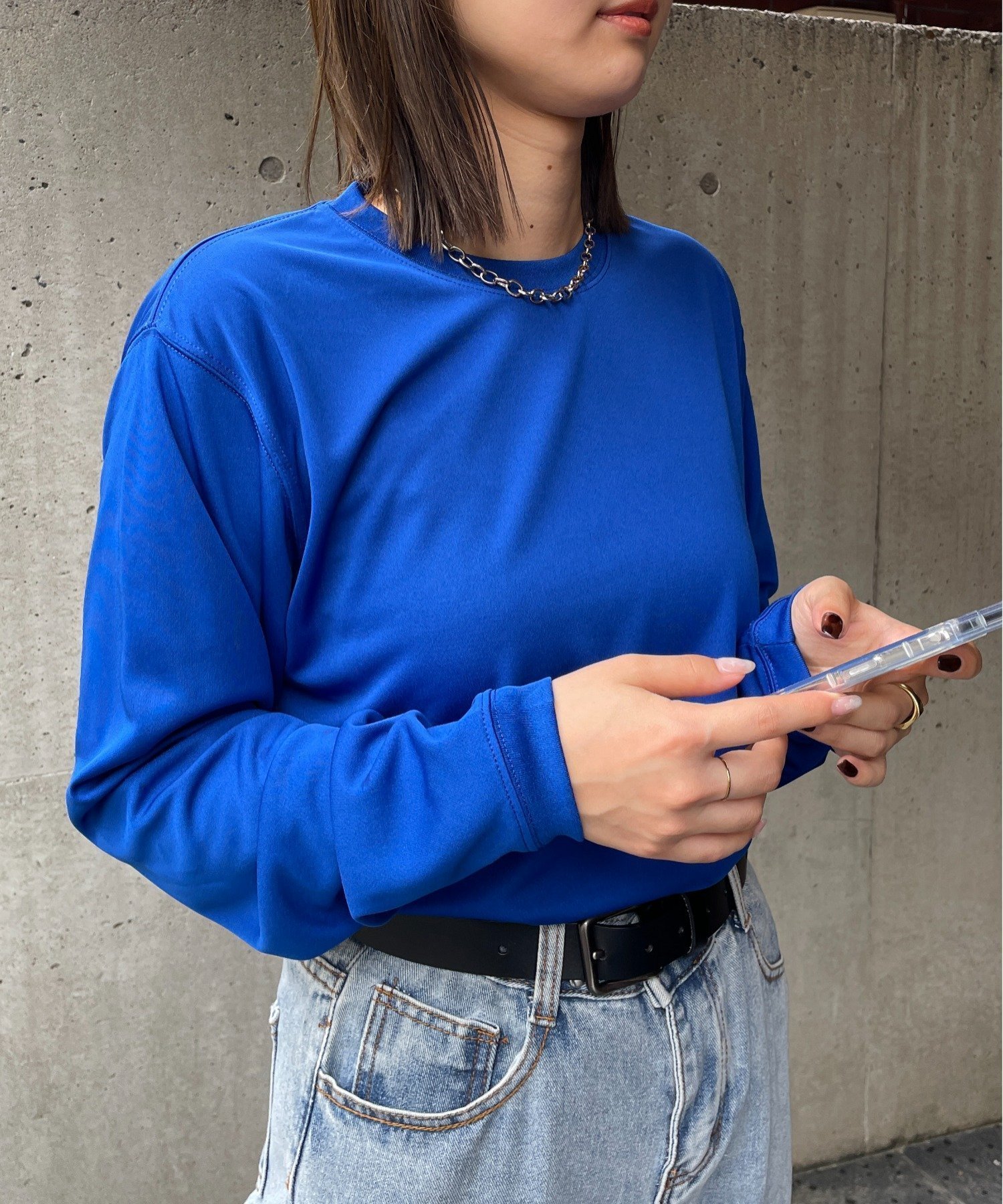 【セットアップセブン/SETUP7】のUnited Athle/ドライ シルキータッチ ロングスリーブ Tシャツ UVカット ロンT 5089 インテリア・キッズ・メンズ・レディースファッション・服の通販 founy(ファウニー) 　ファッション　Fashion　レディースファッション　Fashion for Women　トップス・カットソー　Cut & Sew Tops　シャツ・ブラウス・オフィスカジュアル　Elegant Blouses & Button-Ups　ロングTシャツ・Tシャツ　Longline T-Shirts & Tees　インナー　Innerwear　厚底　Platform Shoes　カーゴパンツ　Cargo Pants, Utility Pants　キャップ　Cap, Baseball Cap　吸水　Absorbent, Quick-Dry　シンプル　Simple, Minimal　ジャケット　Jacket, Outerwear　スウェット / スエット　Sweatshirt, Sweatwear　スニーカー　Sneakers, Trainers　スポーツ　Sports, Activewear　スリーブ　Sleeve, Long Sleeve / Short Sleeve　セットアップ　Set-Up, Coordinated Outfit　デニム　Denim, Jeans Material　トレンド　Trend, Trending Now　長袖　Long Sleeve, Full Sleeve　ポロシャツ　Polo Shirt, Collared Tee　無地　Plain, Solid Color　ロング　Long, Long-Length　再入荷　Restock / Back in Stock　スマホショルダーバッグ　Smartphone Shoulder Bag　R.BLU|ID: prp329100004983336 ipo3291000000037331588