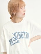 【サマンサモスモス/Samansa Mos2】のブロッキングロゴプリントTシャツ オフホワイト|ID: prp329100004983343 ipo3291000000037331620