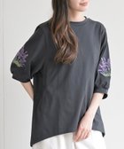 【アールピーエス/rps】の刺繍スリーブ7分袖カットプルオーバー 大人の最旬トレンドファッション＆コーディネート founy(ファウニー) ファッション Fashion レディースファッション Fashion for Women トップス・カットソー Cut & Sew Tops カジュアルプルオーバー・ニットトップス Pullovers & Knit Tops / Casual Pullovers コンシャス Conscious, Bodycon シンプル Simple, Minimal スリーブ Sleeve, Long Sleeve / Short Sleeve フラワー Flower, Floral 再入荷 Restock / Back in Stock thumbnail チャコールグレー|ID: prp329100004983345 ipo3291000000037331637