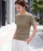 【スタイルデリ/STYLE DELI】の【Made in JAPAN】リブ半袖カットソートップス オリーブベージュ|ID: prp329100004983354 ipo3291000000037331670