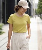 【スタイルデリ/STYLE DELI】の【Made in JAPAN】フライス半袖カットソートップス 大人の最旬トレンドファッション＆コーディネート founy(ファウニー) ファッション Fashion レディースファッション Fashion for Women トップス・カットソー Cut & Sew Tops カットソー・ベーシックTシャツ Cut-and-Sewn Tops / Stretch Tees & Basics イエロー Yellow インナー Innerwear カットソー Cut and Sewn Top ジャケット Jacket, Outerwear ストレート Straight, Straight Cut スリット Slit, Slit Detail タンク Tank Top, Sleeveless Top 定番 Standard, Basic Item 人気 Popular, Best Seller フィット Fit, Slim Fit フォルム Silhouette, Form ベーシック Basic, Essential 半袖 Short Sleeve, Half Sleeve 日本製 Made In Japan 夏 Summer エレガント 上品 Elegant thumbnail ソフトイエロー|ID: prp329100004983355 ipo3291000000037331676