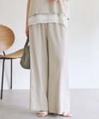 【ビアズリー/BEARDSLEY】のリネンウエストリブパンツ 大人の最旬トレンドファッション＆コーディネート founy(ファウニー) ファッション Fashion レディースファッション Fashion for Women パンツ Pants & Trousers 洗える Machine Washable カットソー Cut and Sewn Top 定番 Standard, Basic Item ポケット Pocket, Pocket Detail リネン Linen, Linen Fabric ワイド Wide, Wide Fit 再入荷 Restock / Back in Stock thumbnail ベージュ|ID: prp329100004983373 ipo3291000000037331764
