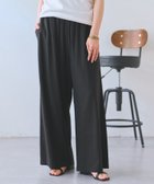 【ビアズリー/BEARDSLEY】のリネンウエストリブパンツ 大人の最旬トレンドファッション＆コーディネート founy(ファウニー) ファッション Fashion レディースファッション Fashion for Women パンツ Pants & Trousers 洗える Machine Washable カットソー Cut and Sewn Top 定番 Standard, Basic Item ポケット Pocket, Pocket Detail リネン Linen, Linen Fabric ワイド Wide, Wide Fit 再入荷 Restock / Back in Stock thumbnail ブラック|ID: prp329100004983373 ipo3291000000037331766