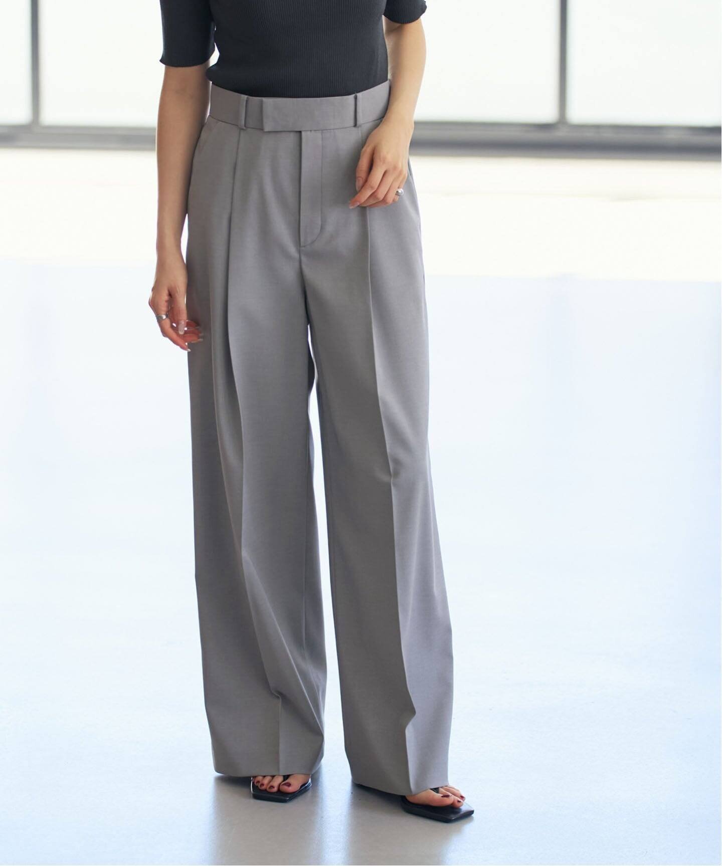 【ノーブル / スピック&スパン/NOBLE / Spick & Span】の《追加・セットアップ対応》エステルツイルストレッチスラックスパンツ インテリア・キッズ・メンズ・レディースファッション・服の通販 founy(ファウニー) 　ファッション　Fashion　レディースファッション　Fashion for Women　セットアップ　Matching Sets　レディースパンツ・ボトムス　Pants & Trousers / Bottoms　スタイリッシュ　Stylish, Fashionable　セットアップ　Set-Up, Coordinated Outfit　ツイル　Twist, Twisted Detail　人気　Popular, Best Seller　洗える　Machine Washable　グレーB|ID: prp329100004983377 ipo3291000000037331792