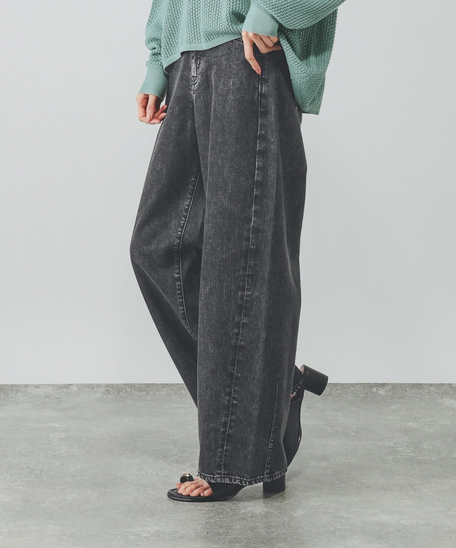 【グローバルワーク/GLOBAL WORK】のGOODデニムバレルCOOL/627009 インテリア・キッズ・メンズ・レディースファッション・服の通販 founy(ファウニー) 　ファッション　Fashion　レディースファッション　Fashion for Women　カットソー　Cut and Sewn Top　クール　Cool, Chic　シンプル　Simple, Minimal　ジャケット　Jacket, Outerwear　ジーンズ　Jeans, Denim Pants　デニム　Denim, Jeans Material　トレンド　Trend, Trending Now　フリル　Frill, Ruffle　羽織　Haori, Light Jacket　リネン　Linen, Linen Fabric　リラックス　Relax, Relaxed Fit　レース　Lace, Lace Fabric　楽ちん　Easy Fit, Comfortable　おすすめ　Recommended / Our Picks　夏　Summer　旅行　Travel　ブラック09|ID: prp329100004983380 ipo3291000000037331821