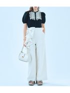 【セルフォード/CELFORD】の【洗える】リボンワイドパンツ 大人の最旬トレンドファッション＆コーディネート founy(ファウニー) ファッション Fashion レディースファッション Fashion for Women パンツ Pants & Trousers おすすめ Recommended / Our Picks ウェーブ Wavy Pattern シンプル Simple, Minimal ストレート Straight, Straight Cut スマート Smart, Elegant フリル Frill, Ruffle ポケット Pocket, Pocket Detail リボン Ribbon, Bow ワイド Wide, Wide Fit 楽ちん Easy Fit, Comfortable 洗える Machine Washable thumbnail IVR[003]|ID: prp329100004983382 ipo3291000000037331829