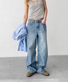 【キャナルジーン/CANAL JEAN】のEl mar ローウエストワイドレッグデニムパンツ 601 大人の最旬トレンドファッション＆コーディネート founy(ファウニー) ファッション Fashion レディースファッション Fashion for Women パンツ Pants & Trousers デニムパンツ・ジーンズ・美脚デニム Denim Jeans & Pants クロップド Cropped, Short Length コンパクト Compact, Small Size ストレッチ Stretch, Stretchy Fabric バランス Balance, Style Balance ポケット Pocket, Pocket Detail ルーズ Loose, Oversized thumbnail ライトインディゴ|ID: prp329100004983387 ipo3291000000037331864