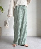 【ドゥドゥ/DouDou】の【WEB限定】フラワーコードレースイージーパンツ グリーン|ID: prp329100004983390 ipo3291000000037331876