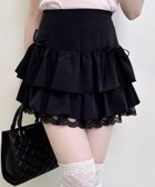 【イング/INGNI】の裾レースレイヤーフリルミニスカパン 大人の最旬トレンドファッション＆コーディネート founy(ファウニー) ファッション Fashion レディースファッション Fashion for Women スマホ Smartphone, Mobile Device ドット Polka Dot, Dot Pattern フィット Fit, Slim Fit フリル Frill, Ruffle レース Lace, Lace Fabric thumbnail クロ|ID: prp329100004983409 ipo3291000000037331978