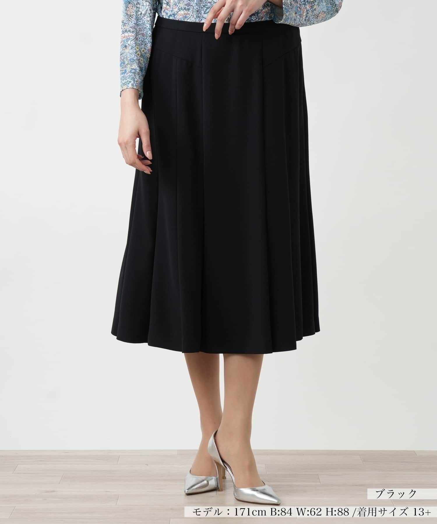 【レリアンプラスハウス/Leilian PLUS HOUSE】の【店頭人気】フレアスカート インテリア・キッズ・メンズ・レディースファッション・服の通販 founy(ファウニー) 　ファッション　Fashion　レディースファッション　Fashion for Women　スカート　Skirts　Aライン・フレアスカート　A-Line & Flared Skirts　シンプル　Simple, Minimal　フレア　Flare, Flared　ポケット　Pocket, Pocket Detail　人気　Popular, Best Seller　夏　Summer　無地　Plain, Solid Color　ブラック|ID: prp329100004983435 ipo3291000000037332092
