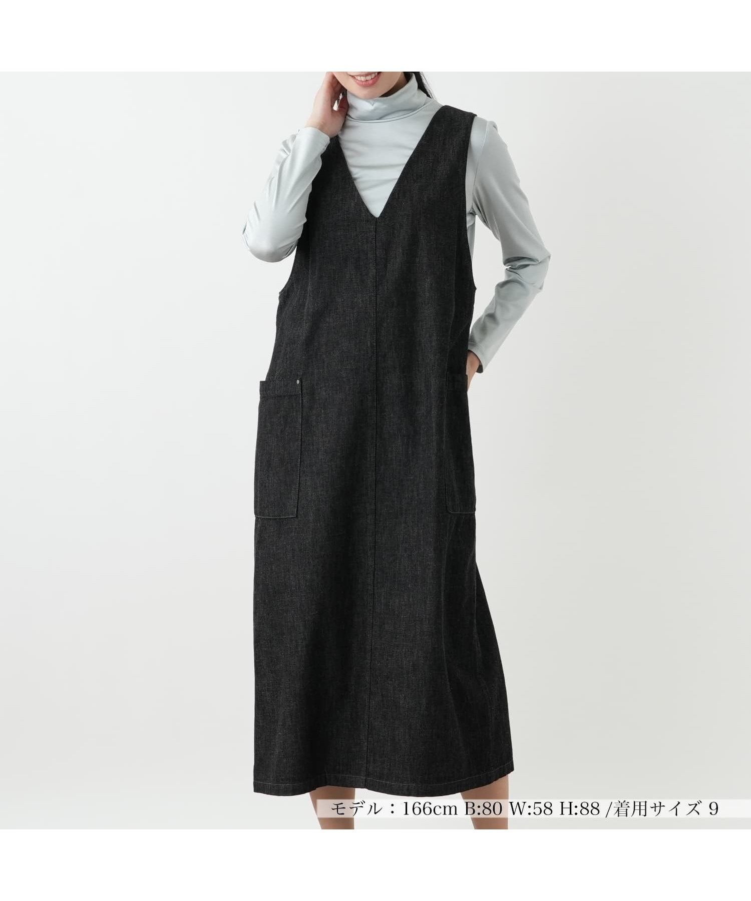 【レリアン/LEILIAN】のブラックデニムジャンパースカート【L JEANS】 大人の最旬トレンドファッション＆コーディネート founy(ファウニー) 　ファッション　Fashion　レディースファッション　Fashion for Women　スカート　Skirts　インナー　Innerwear　ウォッシャブル　Machine Washable　スリット　Slit, Slit Detail　デニム　Denim, Jeans Material　フロント　Front, Front Design　ポケット　Pocket, Pocket Detail　秋　Autumn　 other-1|ID: prp329100004983448 ipo3291000000037332129
