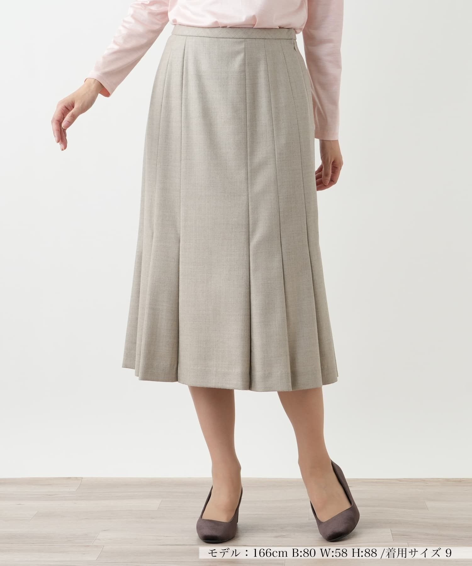 【レリアン/LEILIAN】のプリーツスカート インテリア・キッズ・メンズ・レディースファッション・服の通販 founy(ファウニー) 　ファッション　Fashion　レディースファッション　Fashion for Women　スカート　Skirts　プリーツスカート / 上品フェミニンスタイル　Pleated Skirts　エレガント 上品　Elegant　フィット　Fit, Slim Fit　プリーツ　Pleats, Pleated　ポケット　Pocket, Pocket Detail　秋　Autumn　ベージュ|ID: prp329100004983450 ipo3291000000037332137