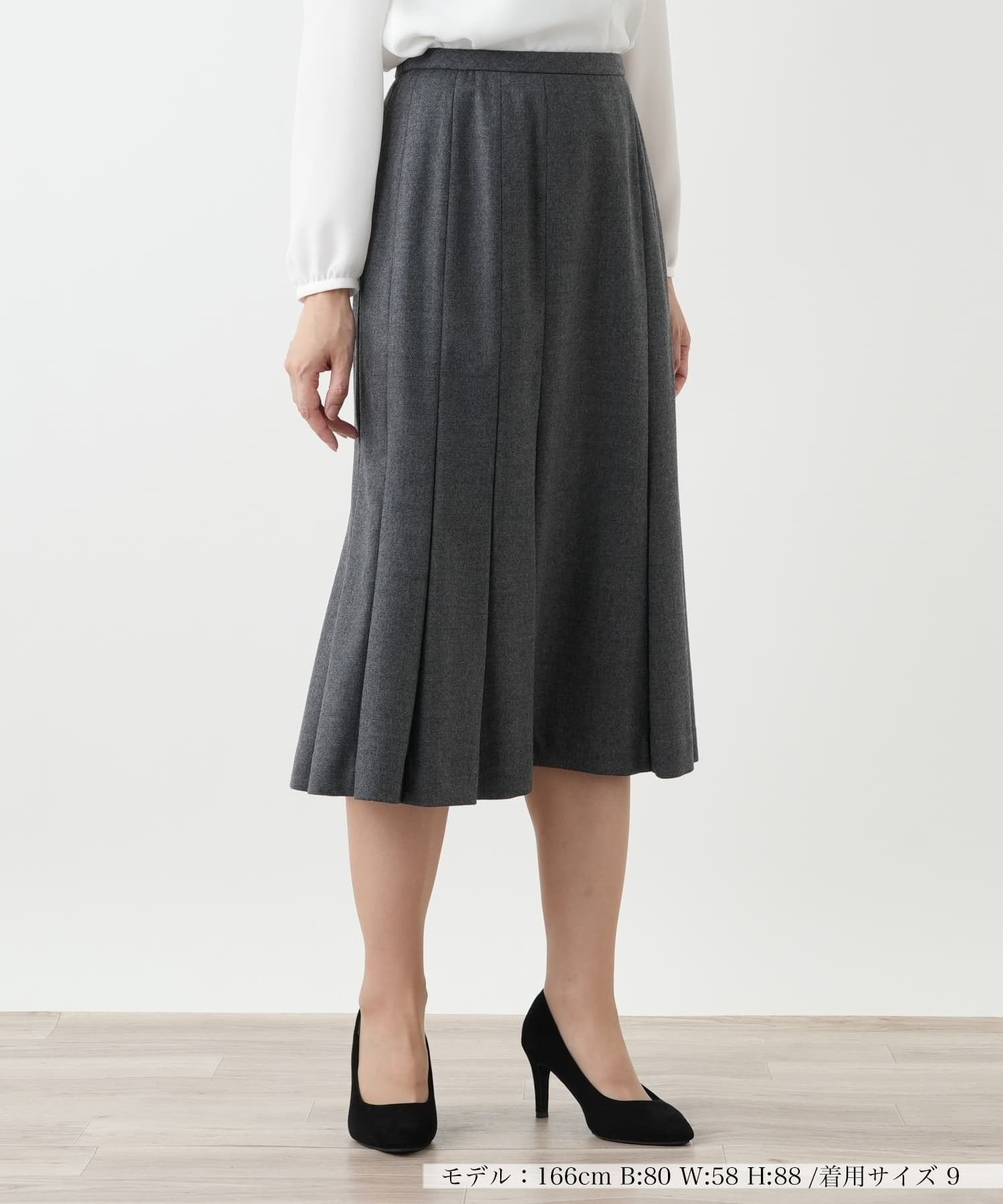 【レリアン/LEILIAN】のプリーツスカート インテリア・キッズ・メンズ・レディースファッション・服の通販 founy(ファウニー) 　ファッション　Fashion　レディースファッション　Fashion for Women　スカート　Skirts　プリーツスカート / 上品フェミニンスタイル　Pleated Skirts　エレガント 上品　Elegant　フィット　Fit, Slim Fit　プリーツ　Pleats, Pleated　ポケット　Pocket, Pocket Detail　秋　Autumn　アッシュグレー|ID: prp329100004983450 ipo3291000000037332138